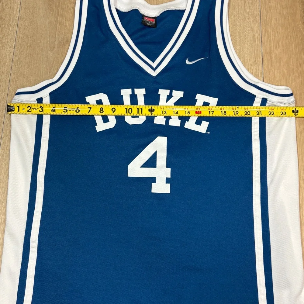 Nike Elite JJ Redick Duke Blue Devils Basketball Jersey Large White #4 NCAA Y2K